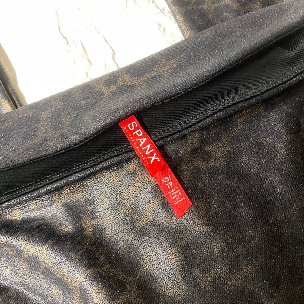 SPANX NWOT WMNS XS Cheetah Animal Print Shimmer Leggings Tights Sexy Y2K